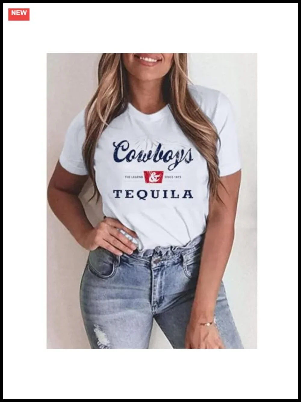 Cowgirl Western Graphic Tee Crew Neck Short Sleeve Country Music Concert Shirt